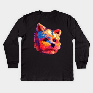 Yorkshire Terrier Dog Kids Long Sleeve T-Shirt